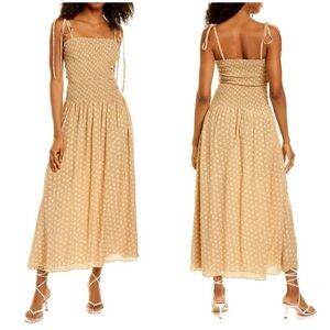 Rebecca Taylor Emmy Silk Midi Dress L